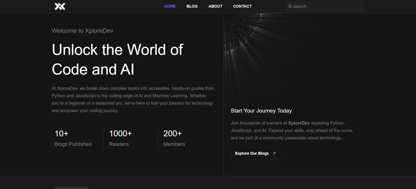XploreDev - WordPress | 2025